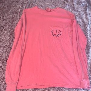 Ivory Ella salmon colored graphic long sleeve